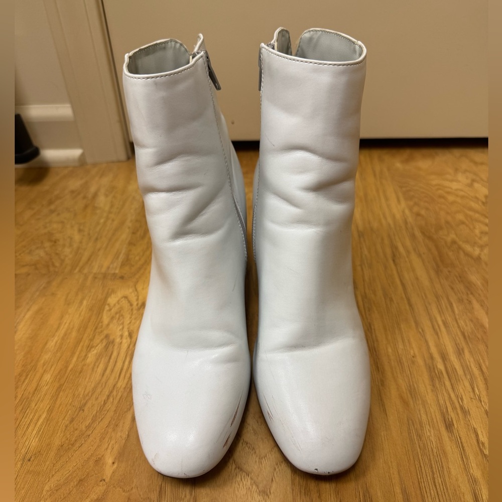 Chinese Laundry White Heeled Ankle Boots